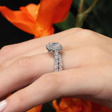 1 Carat Diamond Halo Ring Set