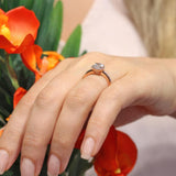1 Carat Cushion Cut Halo Engagement Ring