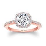 1 Carat Cushion Cut Halo Engagement Ring