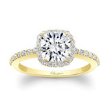 1 Carat Cushion Cut Halo Engagement Ring