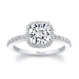 1 Carat Cushion Cut Halo Engagement Ring