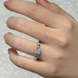 Marquise And Princess Cut Blue Sapphire Accent Ring