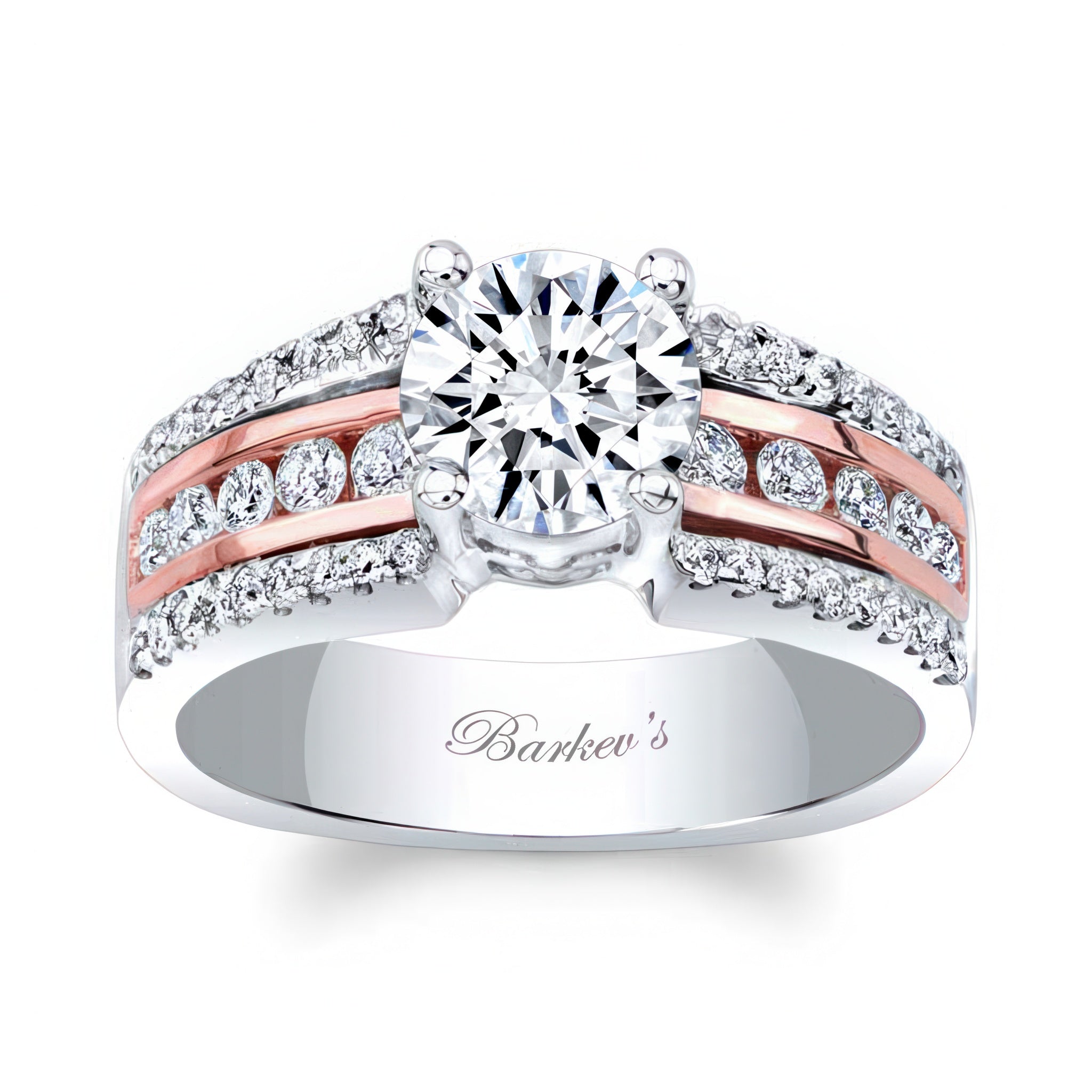 Round Channel Set Engagement Ring