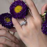 Curved Moissanite Engagement Ring