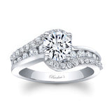 Curved Moissanite Engagement Ring