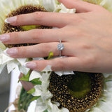 1 Carat Cushion Cut Halo Diamond Ring