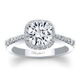 1 Carat Cushion Cut Halo Lab Grown Diamond Ring