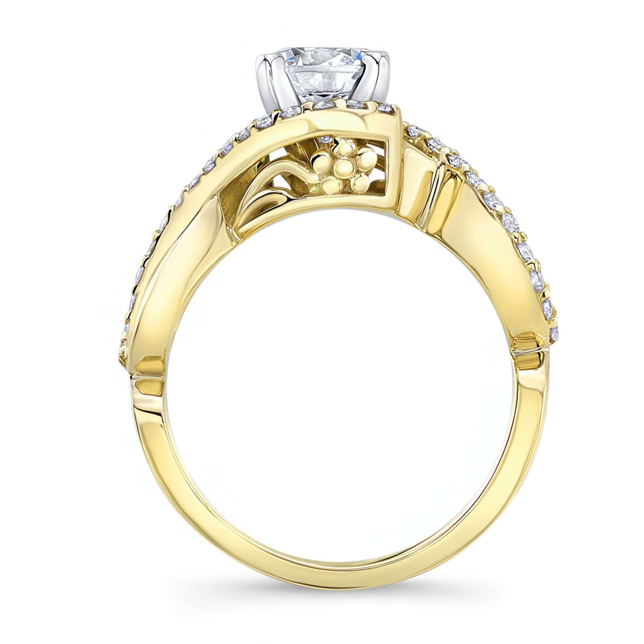 Infinity Twist Moissanite Engagement Ring