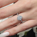 2 Carat Oval Halo Engagement Ring