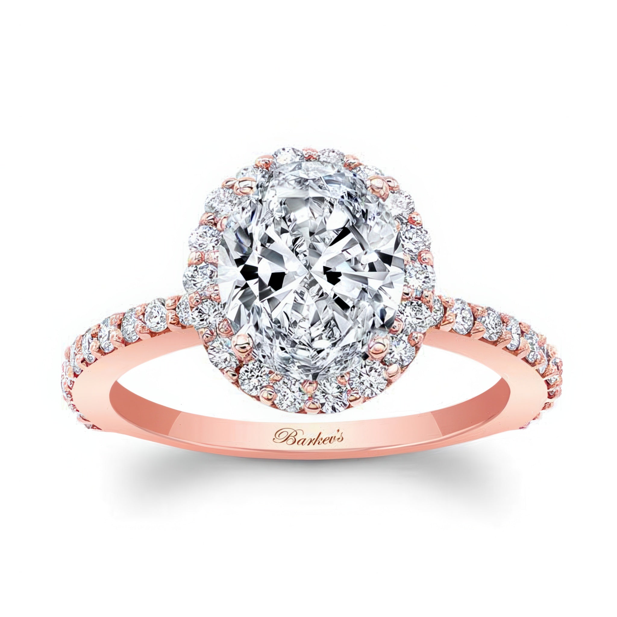 2 Carat Oval Halo Engagement Ring