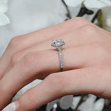 2 Carat Oval Halo Engagement Ring