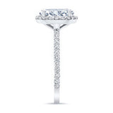 2 Carat Oval Halo Engagement Ring