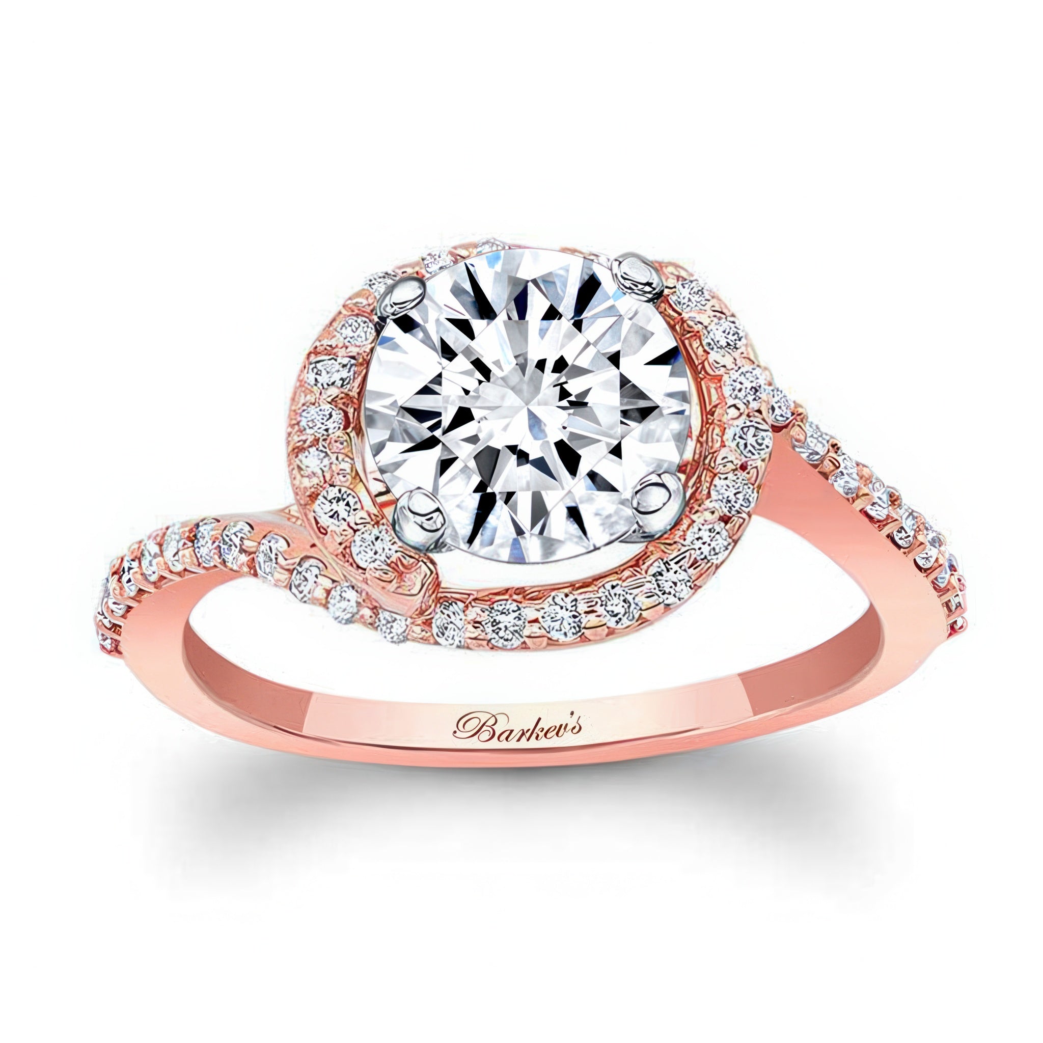 Half Halo Engagement Ring