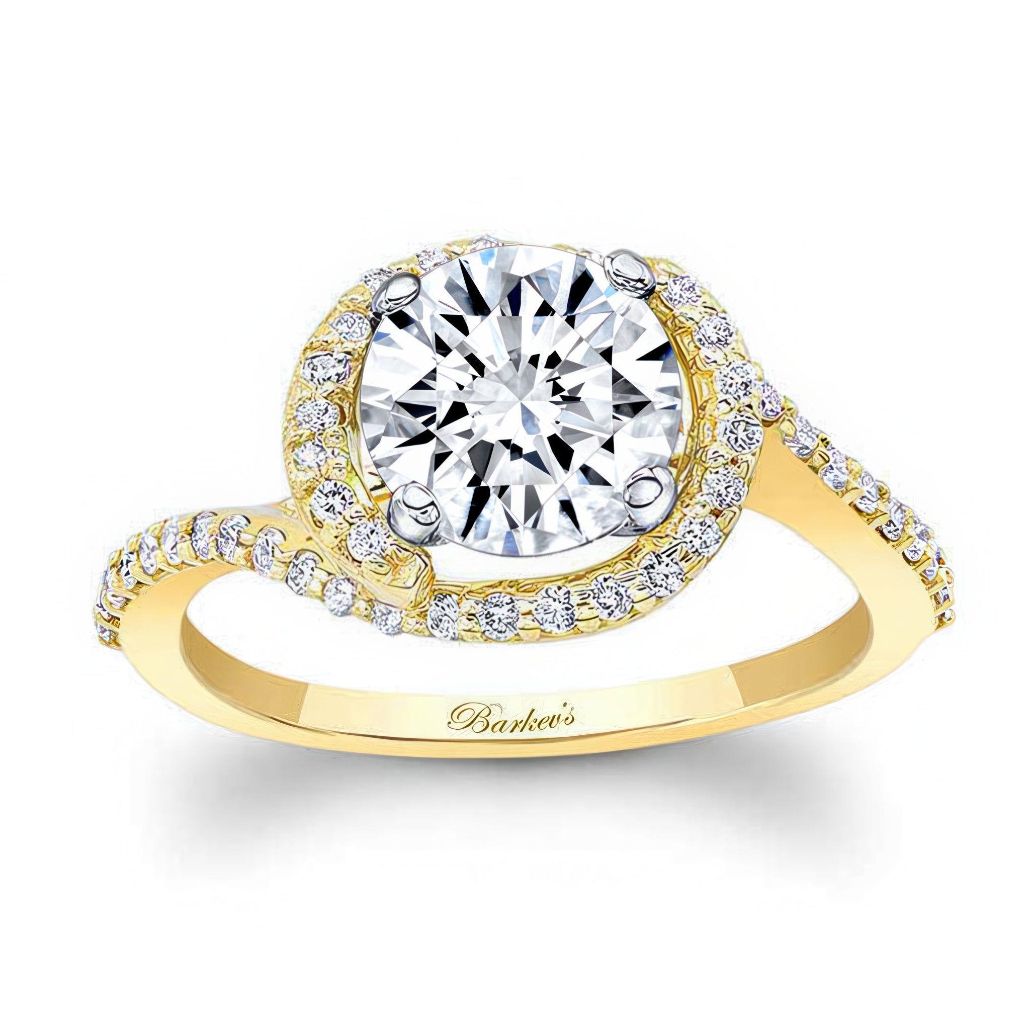 Half Halo Engagement Ring