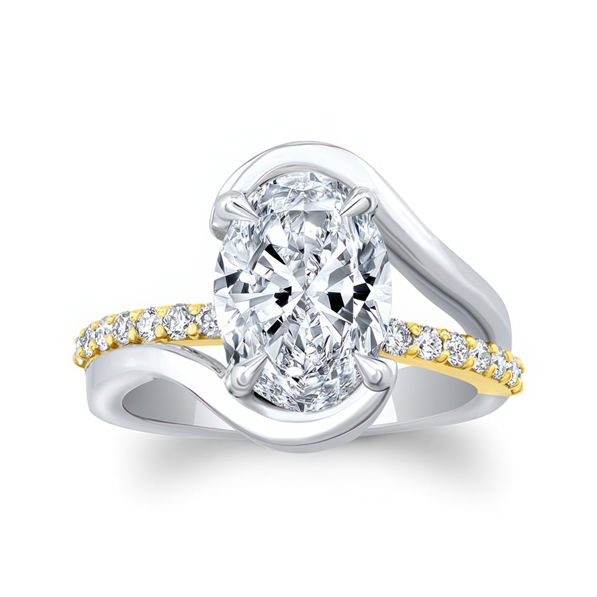 Simple 3 Carat Oval Diamond Ring