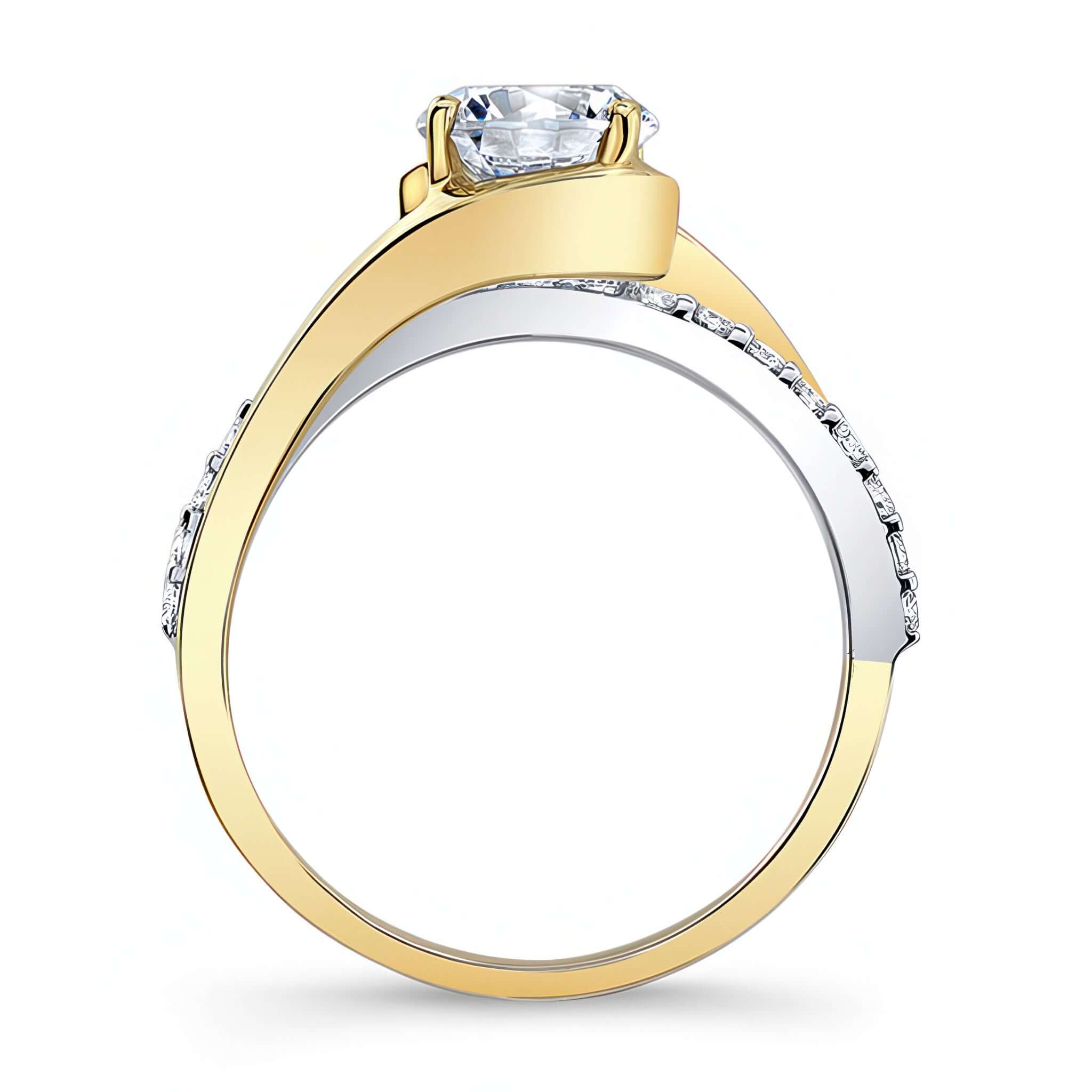 Simple 1 Carat Round Moissanite Ring