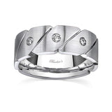 Mens Unique Slotted Wedding Band