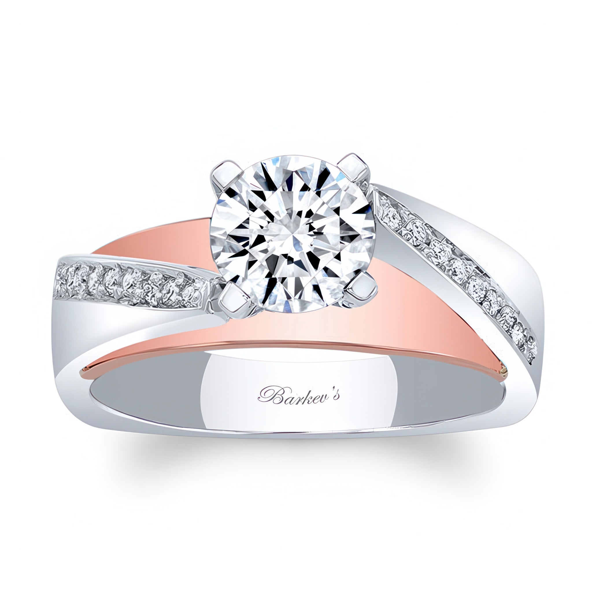 Split Shank Pave Moissanite Engagement Ring