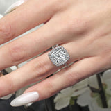 5 Carat Cushion Cut Diamond Halo Ring