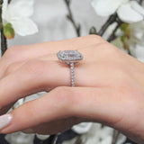 5 Carat Cushion Cut Diamond Halo Ring