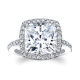 5 Carat Cushion Cut Diamond Halo Ring
