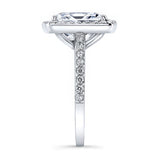 5 Carat Cushion Cut Diamond Halo Ring