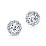 1 Carat Lab Diamond Halo Studs