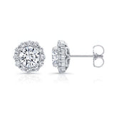 1 Carat Lab Diamond Halo Studs