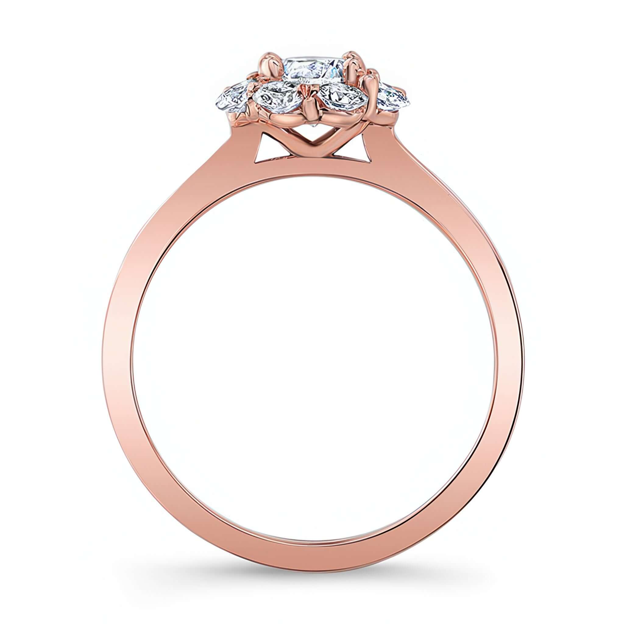 Halo Solitaire Wedding Ring Set