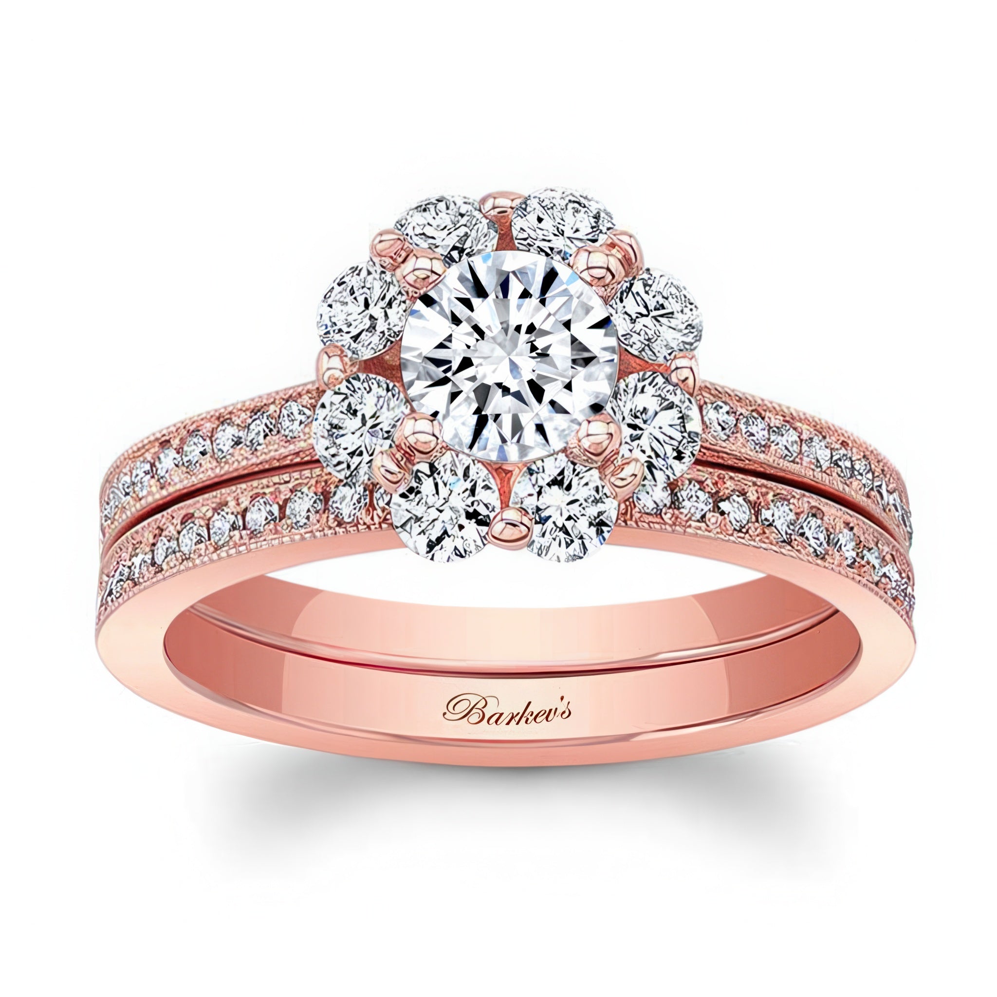 Halo Diamond Ring Set