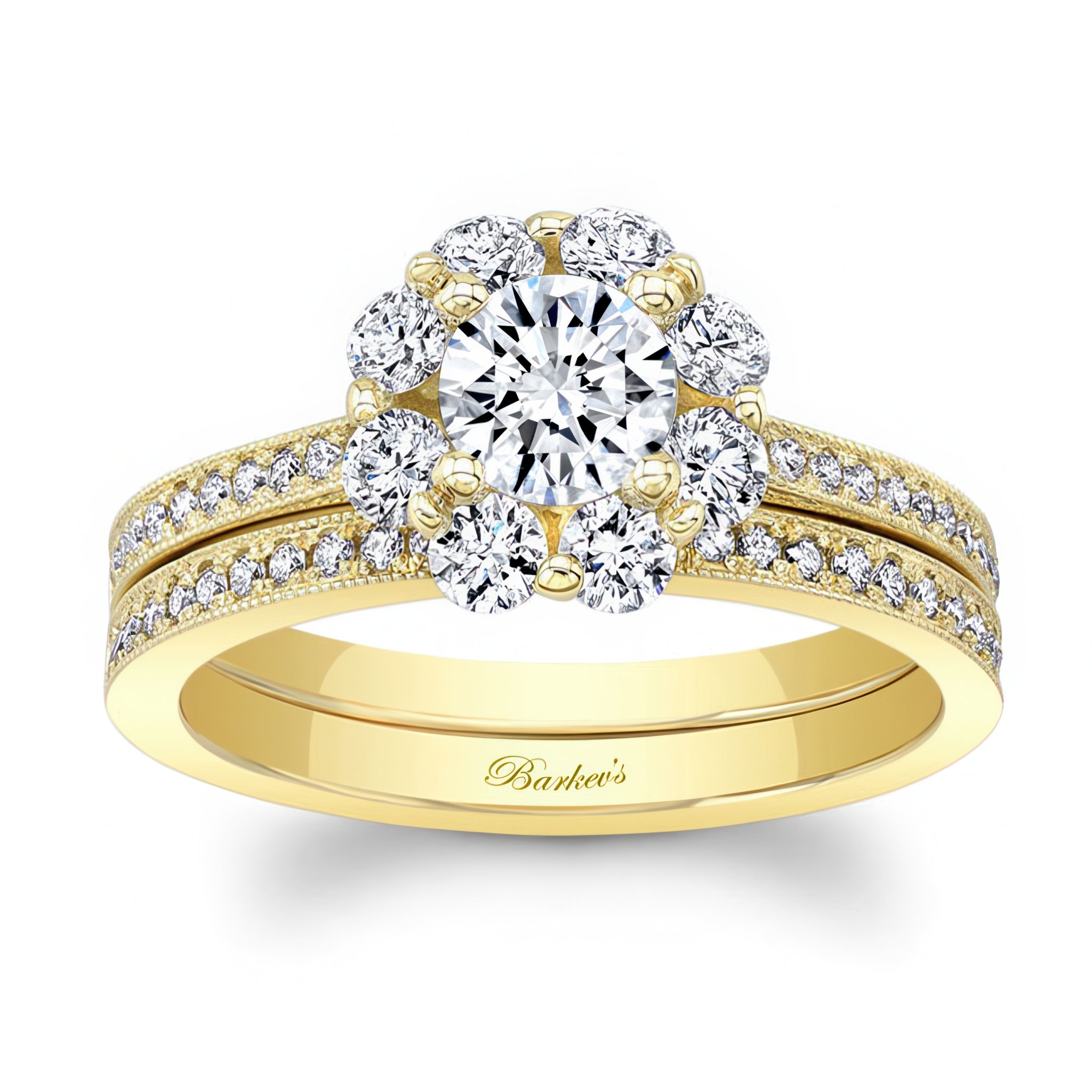 Halo Diamond Ring Set