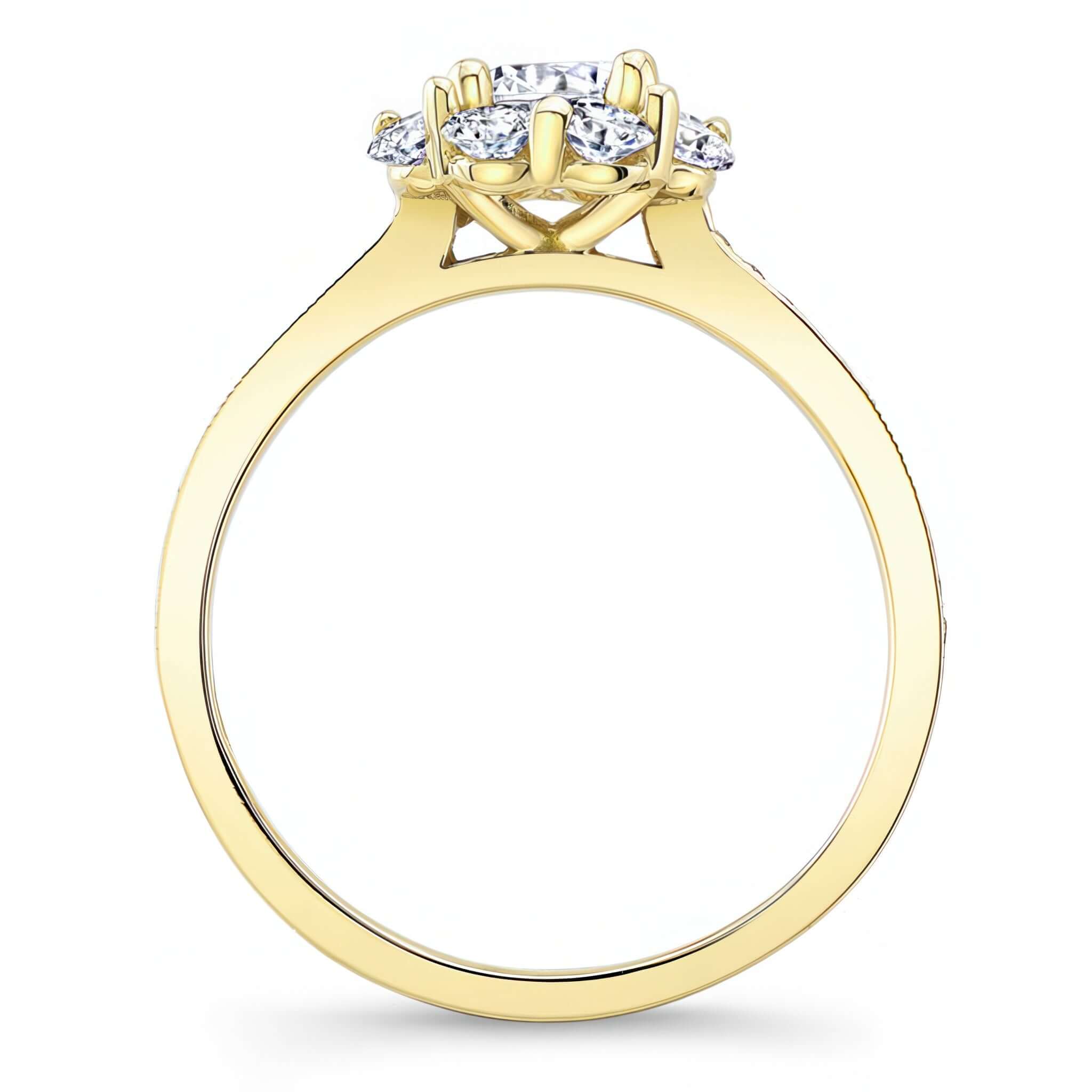 Halo Moissanite Ring Set