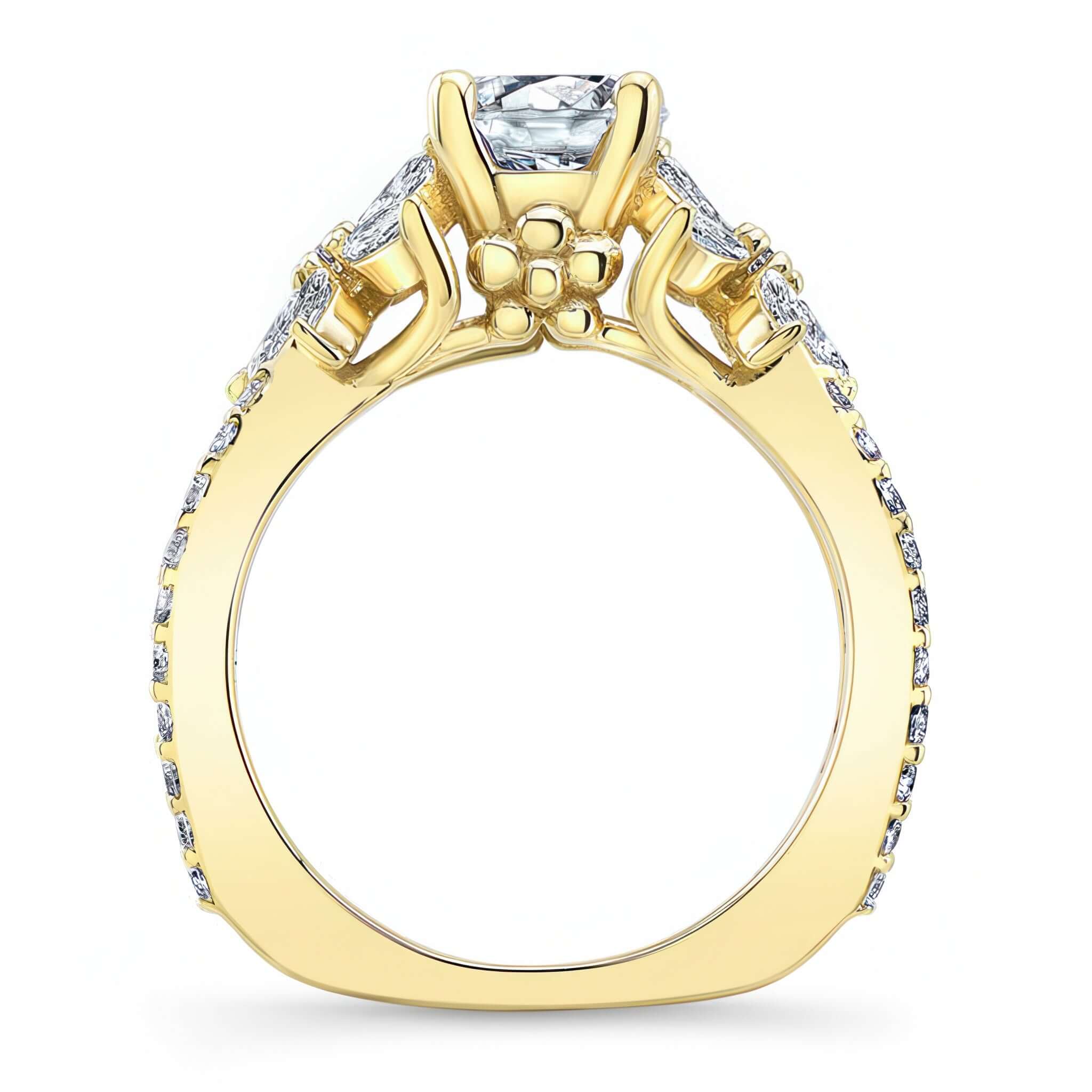 Moissanite Flower Ring