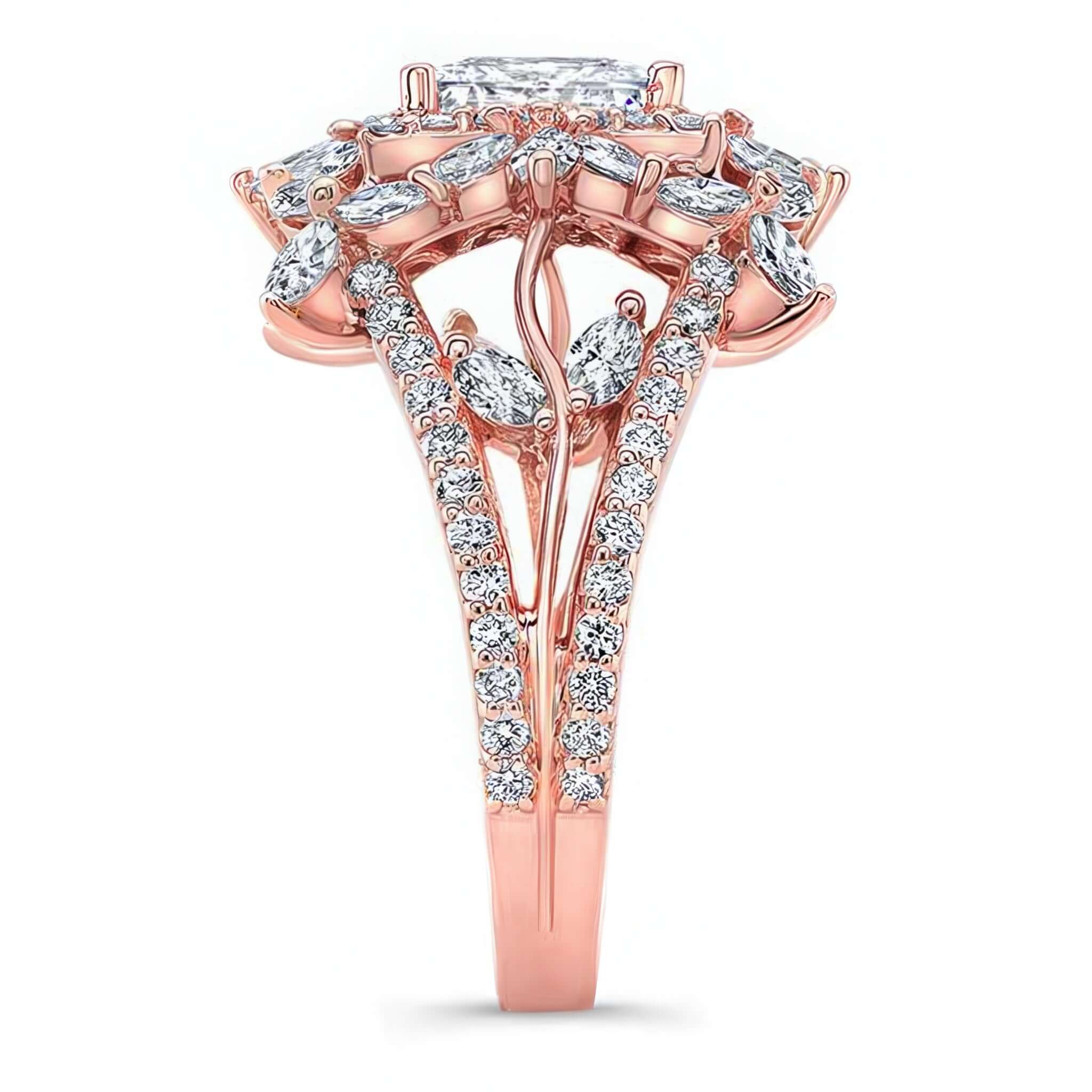 Vintage Princess Cut Moissanite Ring