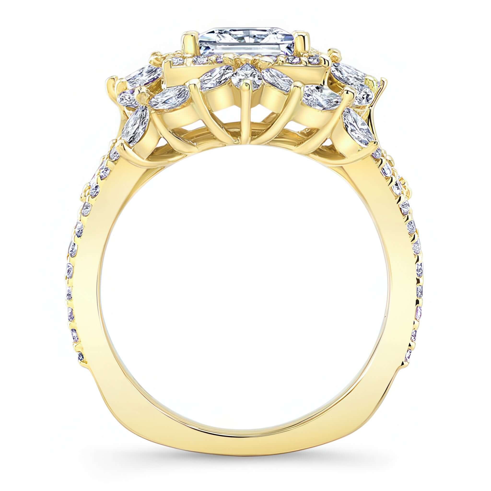 Vintage Princess Cut Moissanite Ring