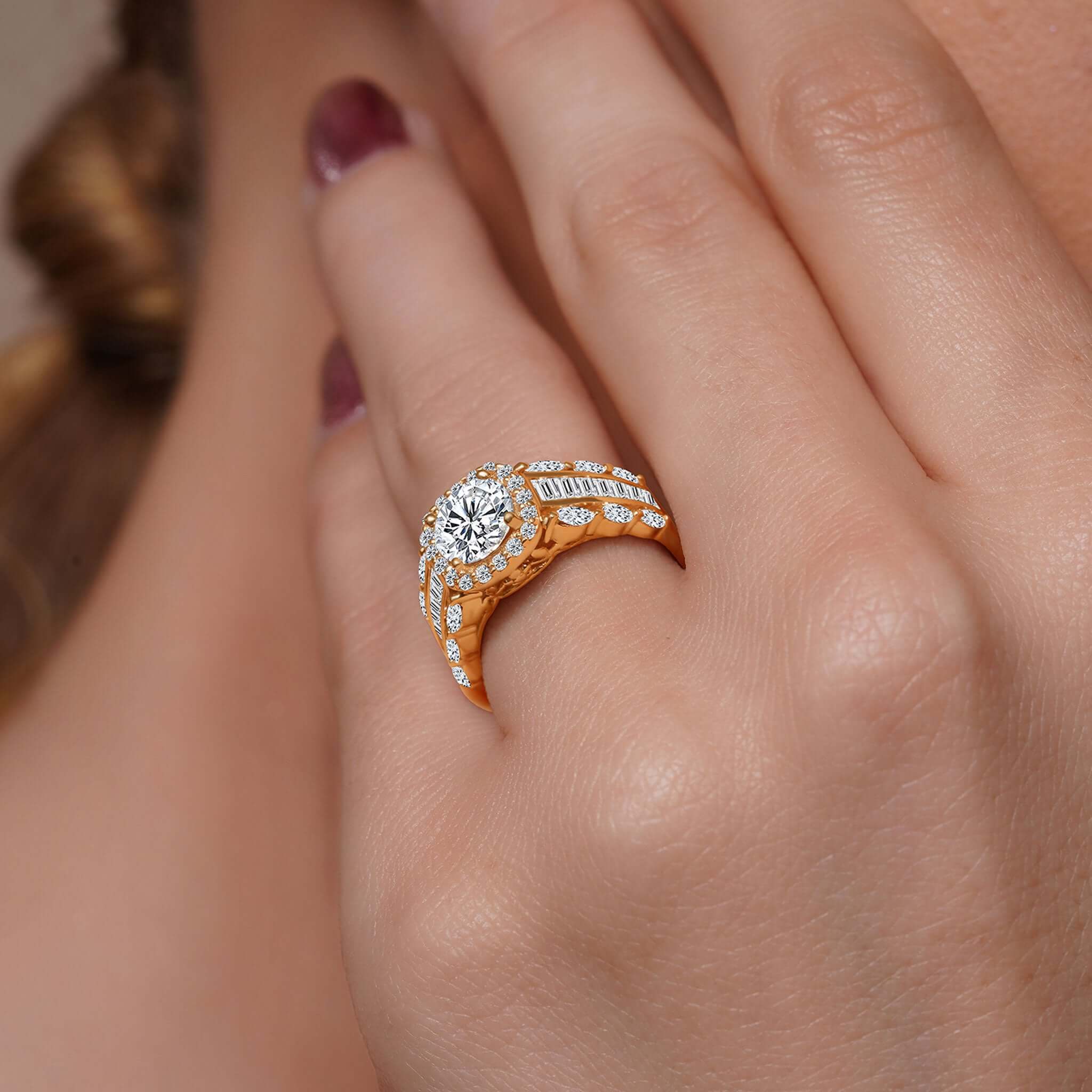 Moissanite Baguette Ring