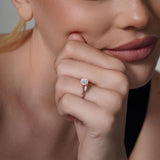 Curved Split Shank Diamond Ring