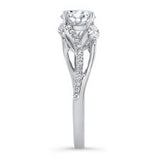 Curved Split Shank Diamond Ring