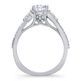 Curved Split Shank Diamond Ring