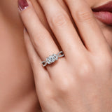 Diamond Leaf Ring