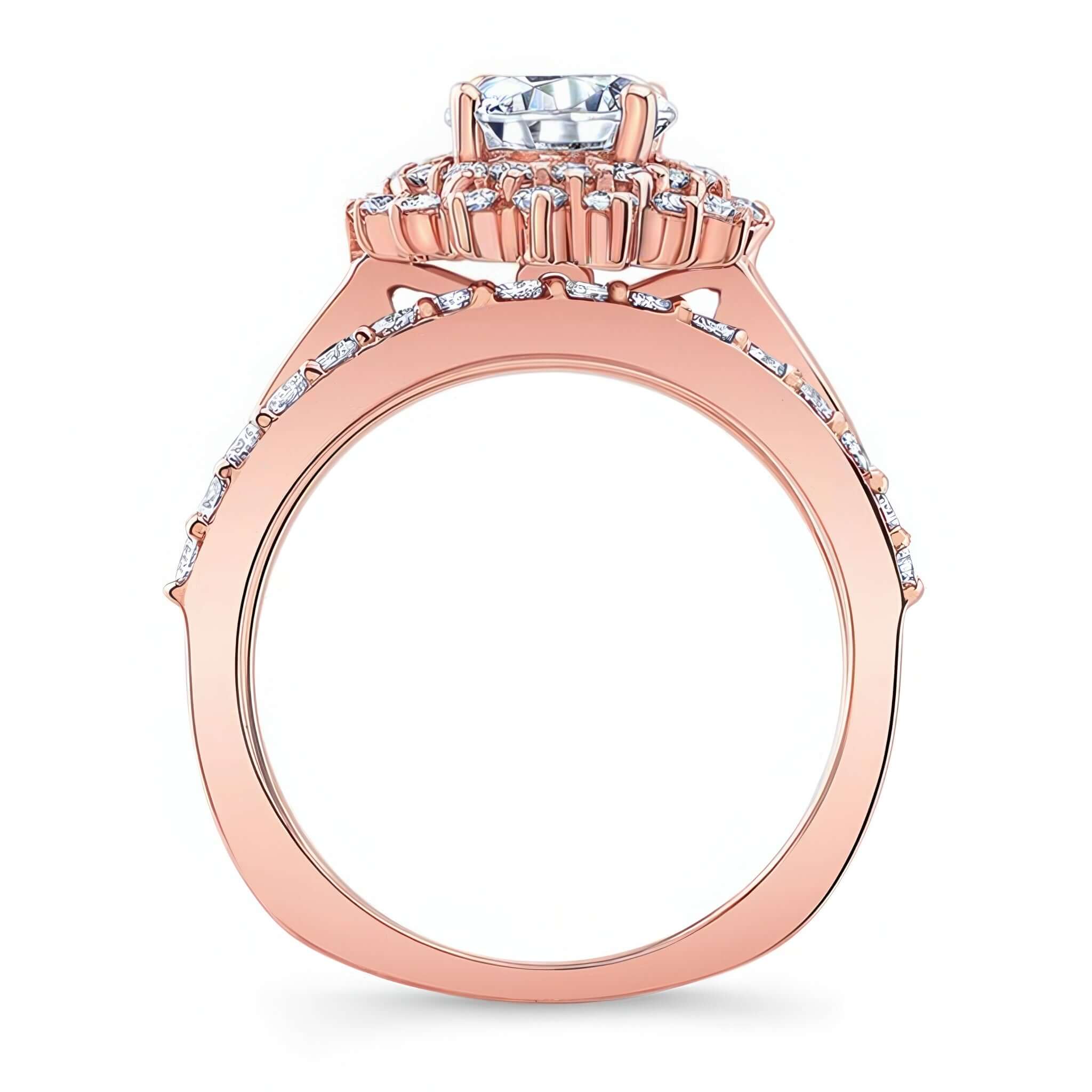 Starburst Bridal Set With Two Bands