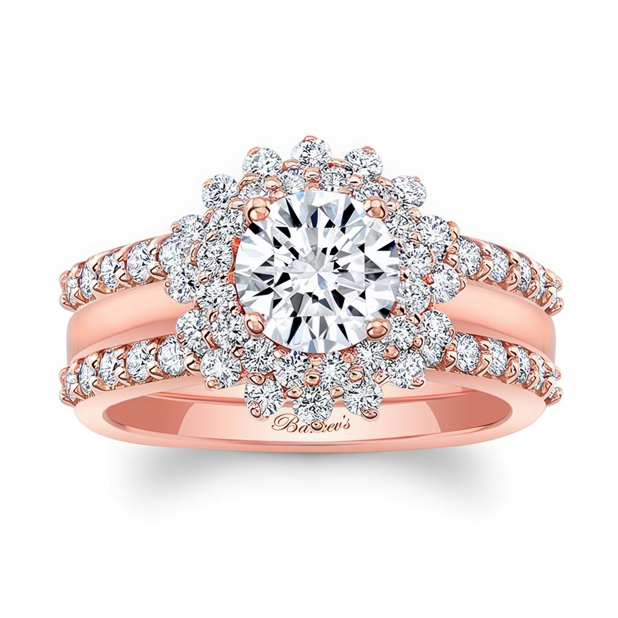 Starburst Bridal Set With Two Bands