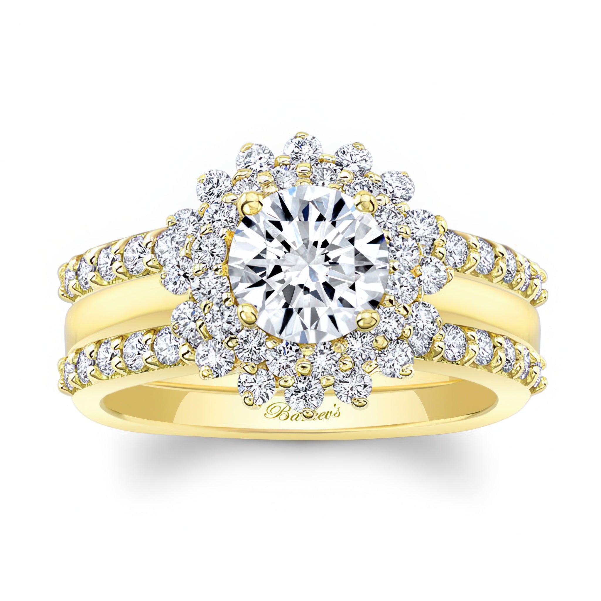 Starburst Bridal Set With Two Bands