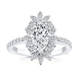 Marquise Lab Diamond Engagement Ring