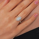 Marquise Lab Diamond Engagement Ring
