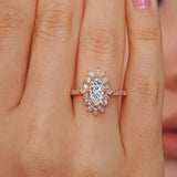 Marquise Lab Diamond Engagement Ring