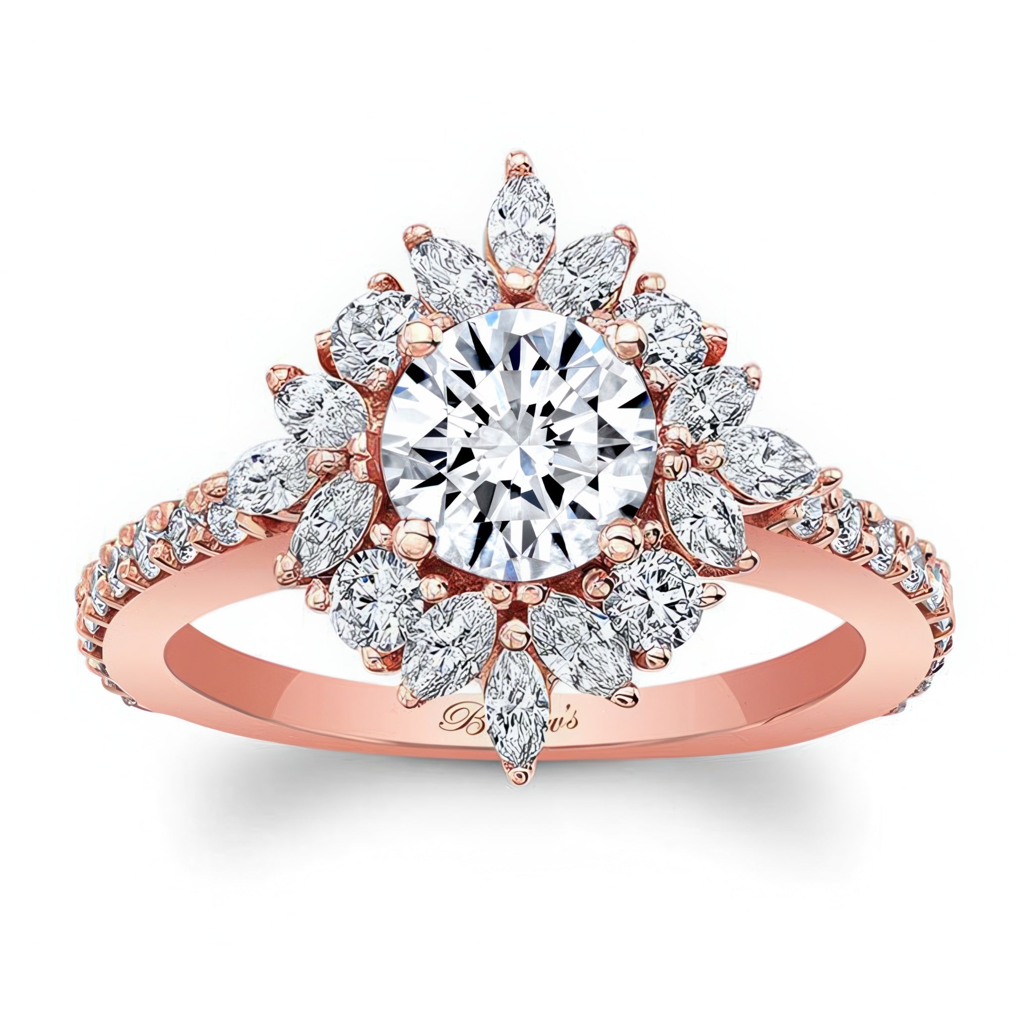 Marquise Halo Engagement Ring