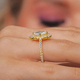 Marquise Lab Diamond Engagement Ring
