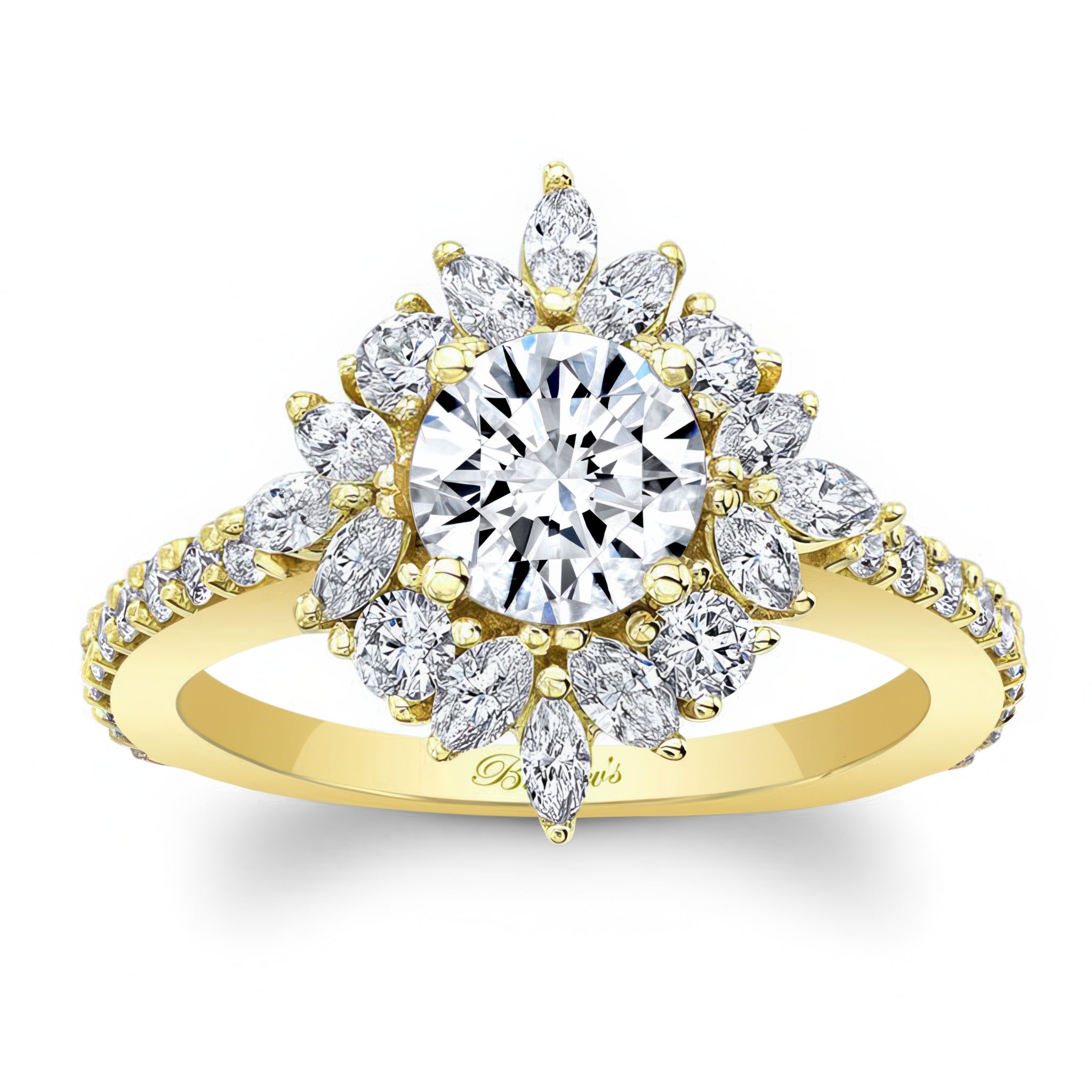 Marquise Halo Engagement Ring