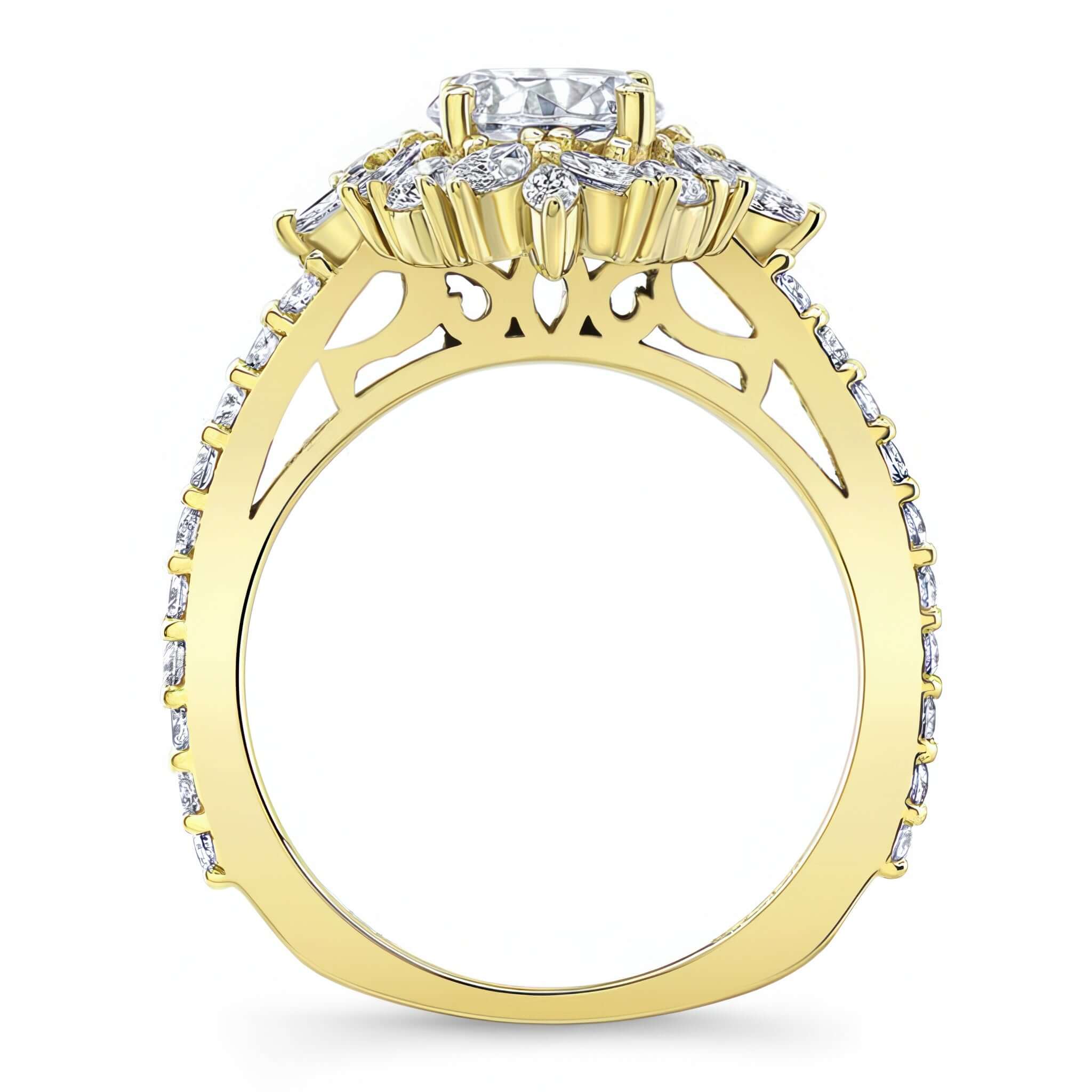 Marquise Halo Engagement Ring